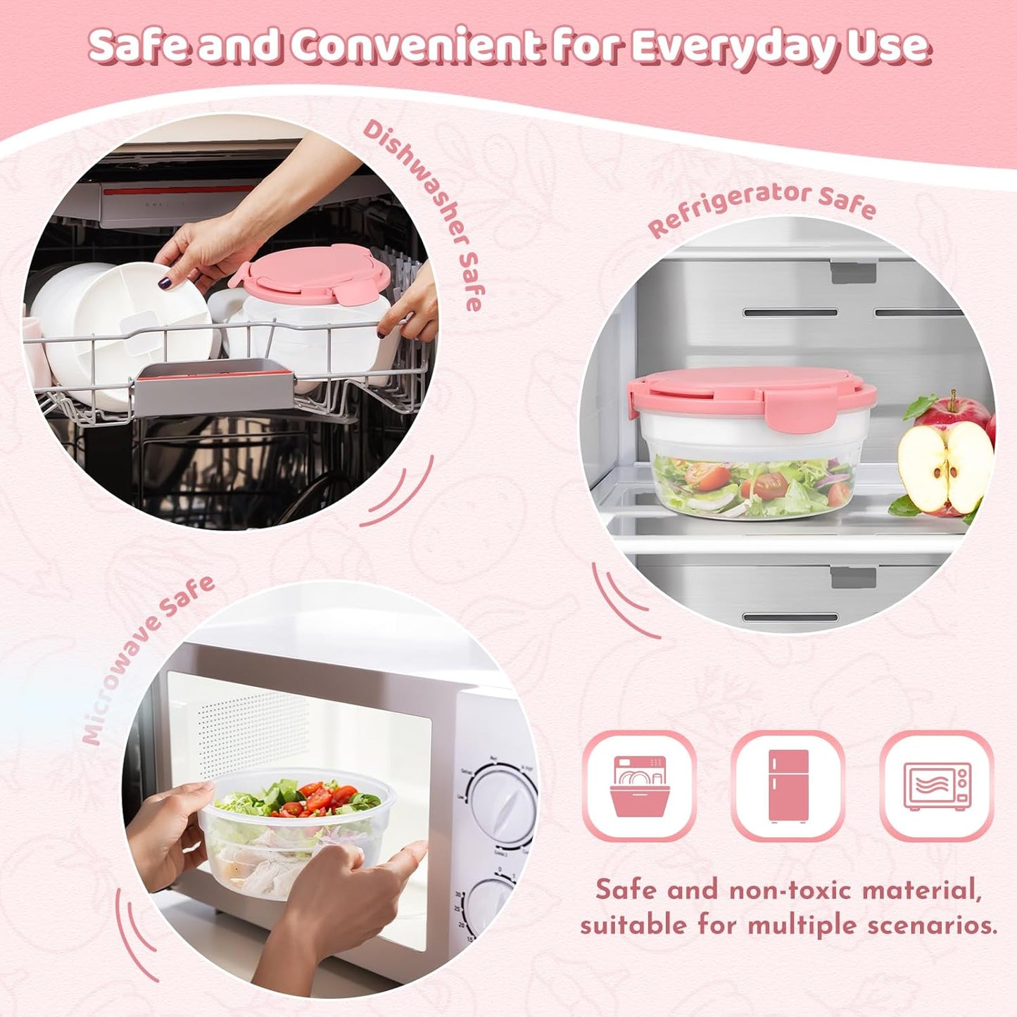 Eco-Friendly 4-Compartment Bento Box with Utensils & Sauce Container β BPA-Free β Leakproof & Microwave Safe β 57.5oz / 1700ml Capacity