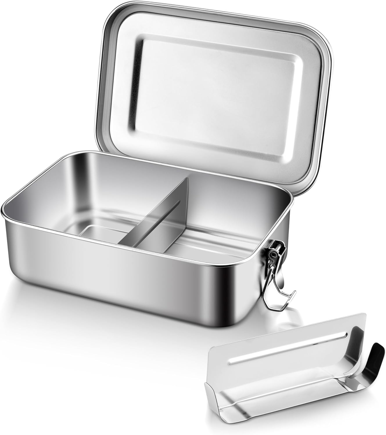 850ml Leakproof Stainless Steel Bento Box β Oven Safe, Freezer Safe, Dishwasher Safe β NOT Microwave Safe β BPA-Free