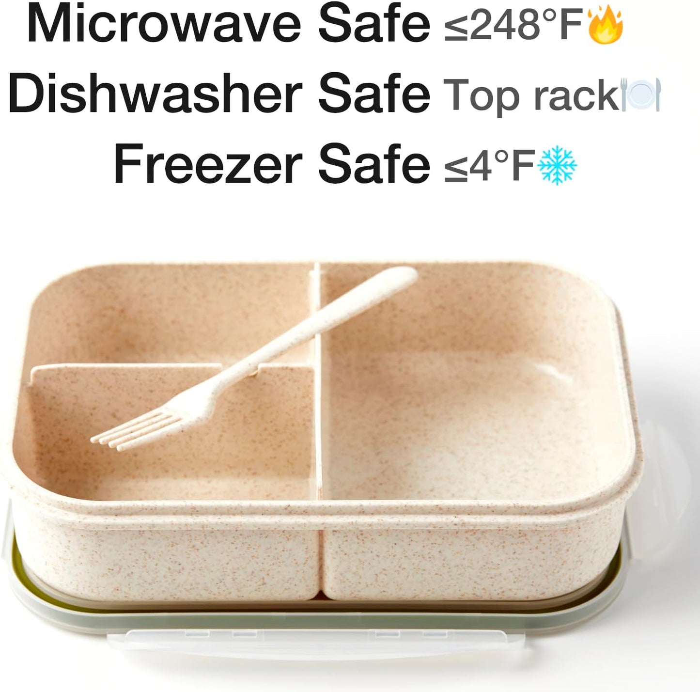 Rectangular Bento Lunch Box โ Leakproof with Snap-Lock Lid โ BPA-Free โ Microwave & Dishwasher Safe โ Portable Food Container