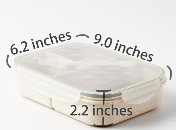Rectangular Bento Lunch Box โ Leakproof with Snap-Lock Lid โ BPA-Free โ Microwave & Dishwasher Safe โ Portable Food Container