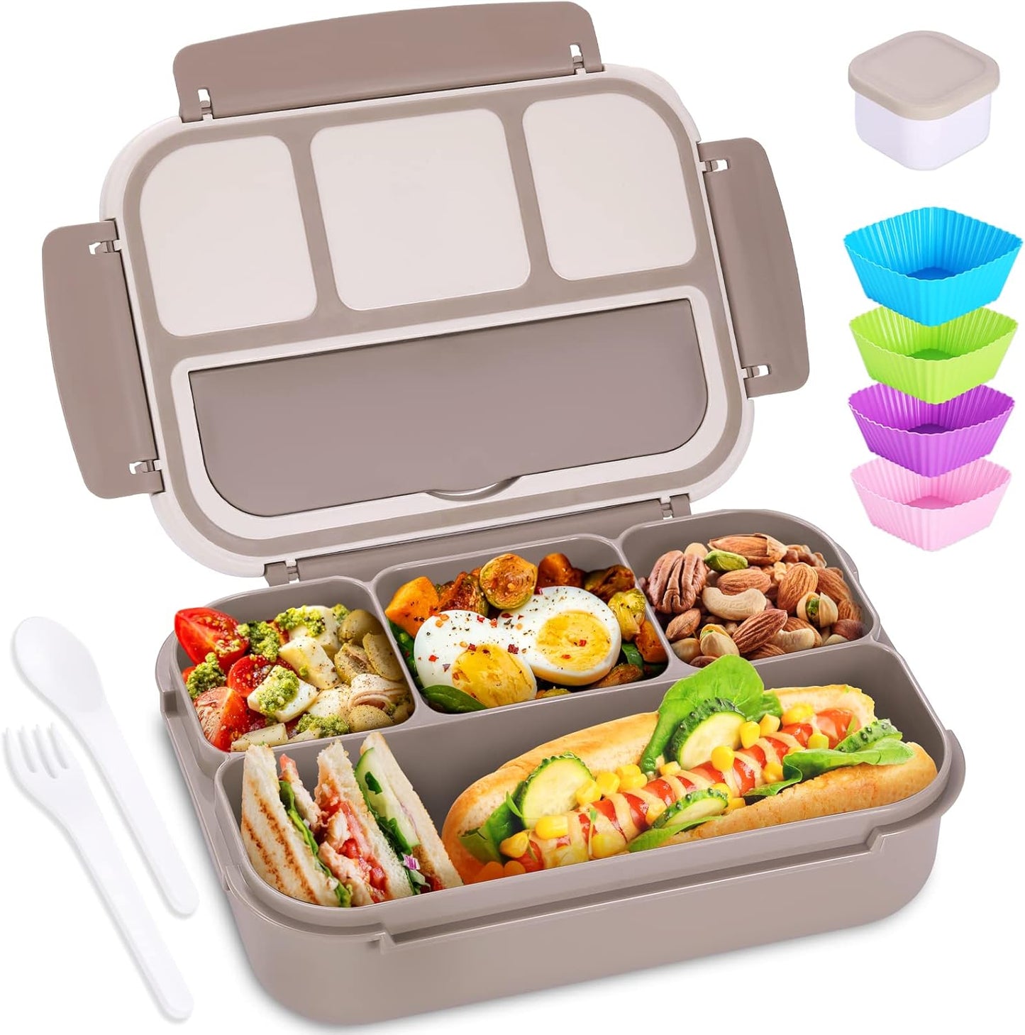 4-Compartment Lunch Box – Leak-Proof Bento Style – Portable Food Storage for Adults & Kids